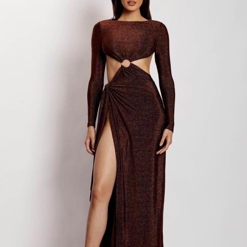 SOLD -Meshki Christina Backless Maxi Wrap Dress